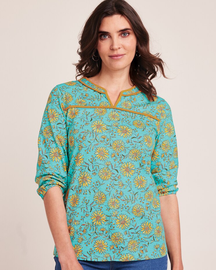 Print Knit Top image number 1