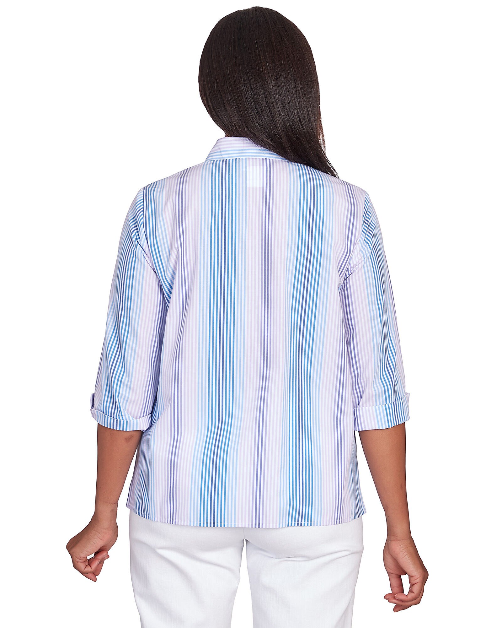 Alfred Dunner® Chevron Stripe Button Down Top