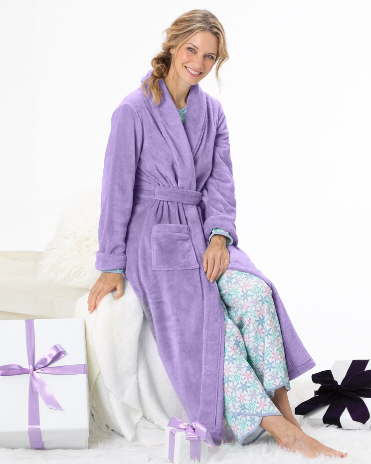 Fleece Wrap Robe image number 1