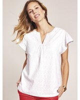 Short Sleeve Eyelet Top thumbnail number 1