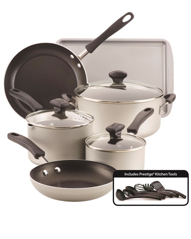 Farberware 15pc Cookstart DiamondMax Nonstick Cookware Set image number 1