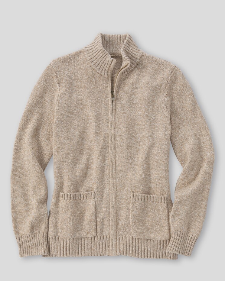 Bayside Cotton Zip-Front Cardigan image number 1