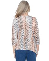 Alfred Dunner® Classics Vertical Animal Print Top With Necklace thumbnail number 2