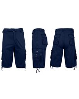Men's Belted Cargo Shorts With Twill Flat Front Washed Utility Pockets thumbnail number 1