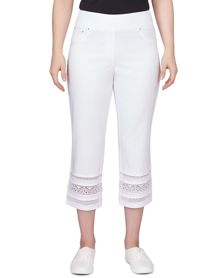 Ruby Rd® Tropical Splash Denim Capri Hem image number 1