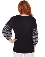 Ruby Rd® Pattern Play Knit Solid Top Combo thumbnail number 2