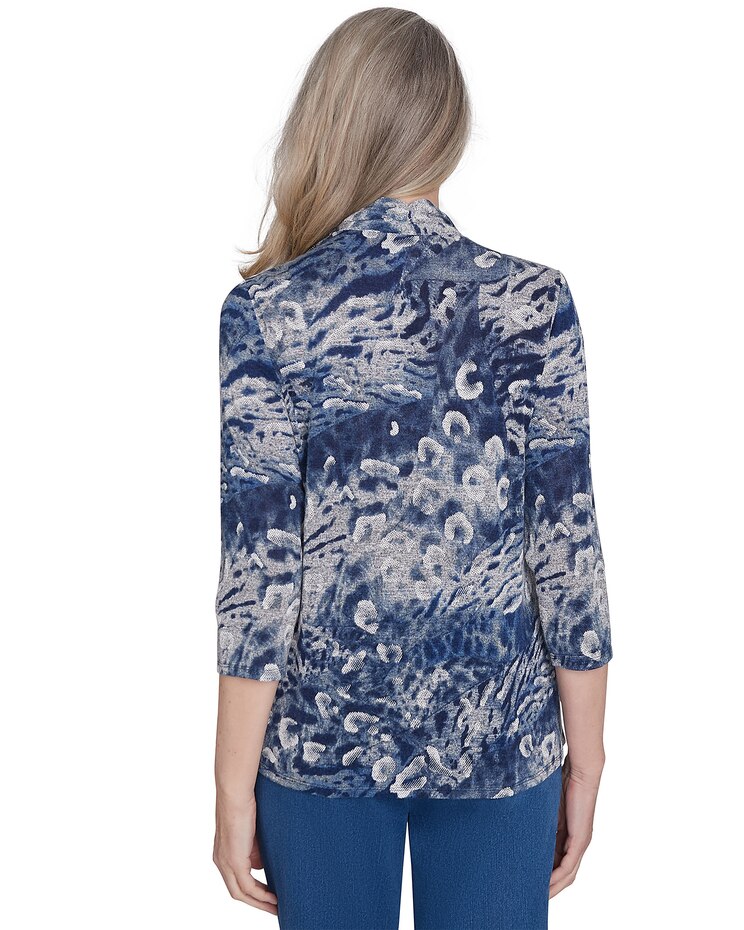 Alfred Dunner® Classics Animal Melange Two in One Top image number 2