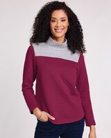 Quilted Colorblock Top thumbnail number 1