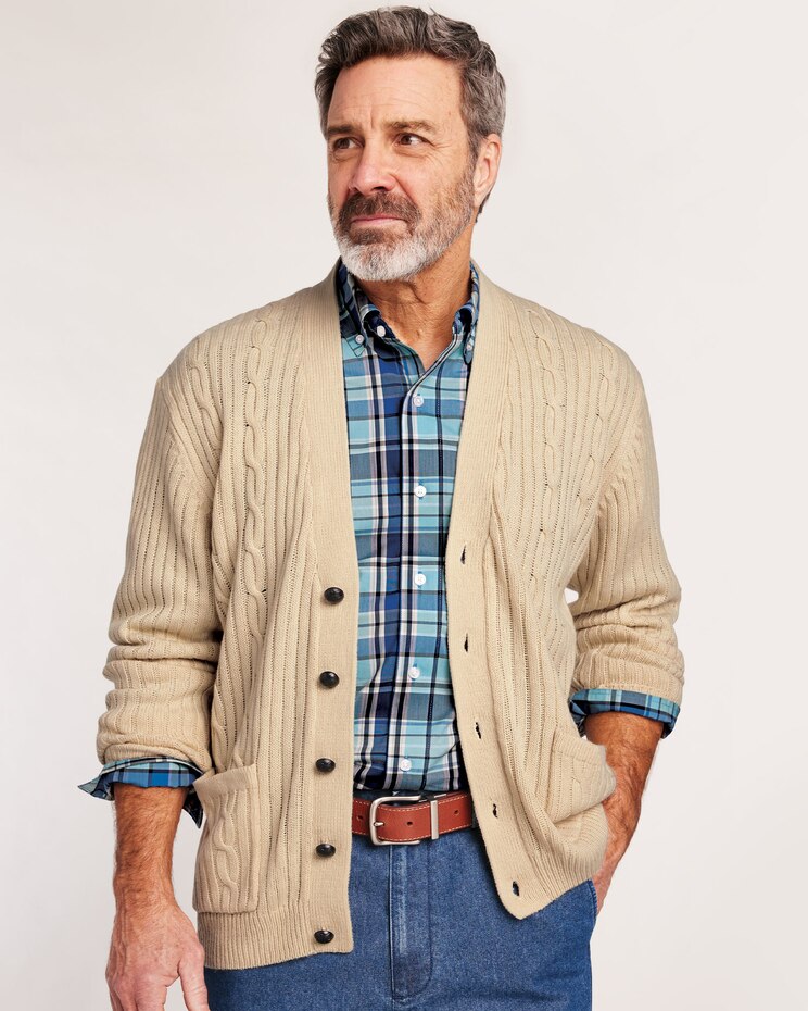 John Blair® Cable Front Cardigan image number 1