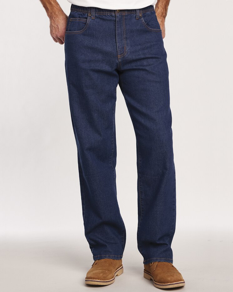 John Blair Classics Relaxed-Fit Full-Elastic Jeans image number 1