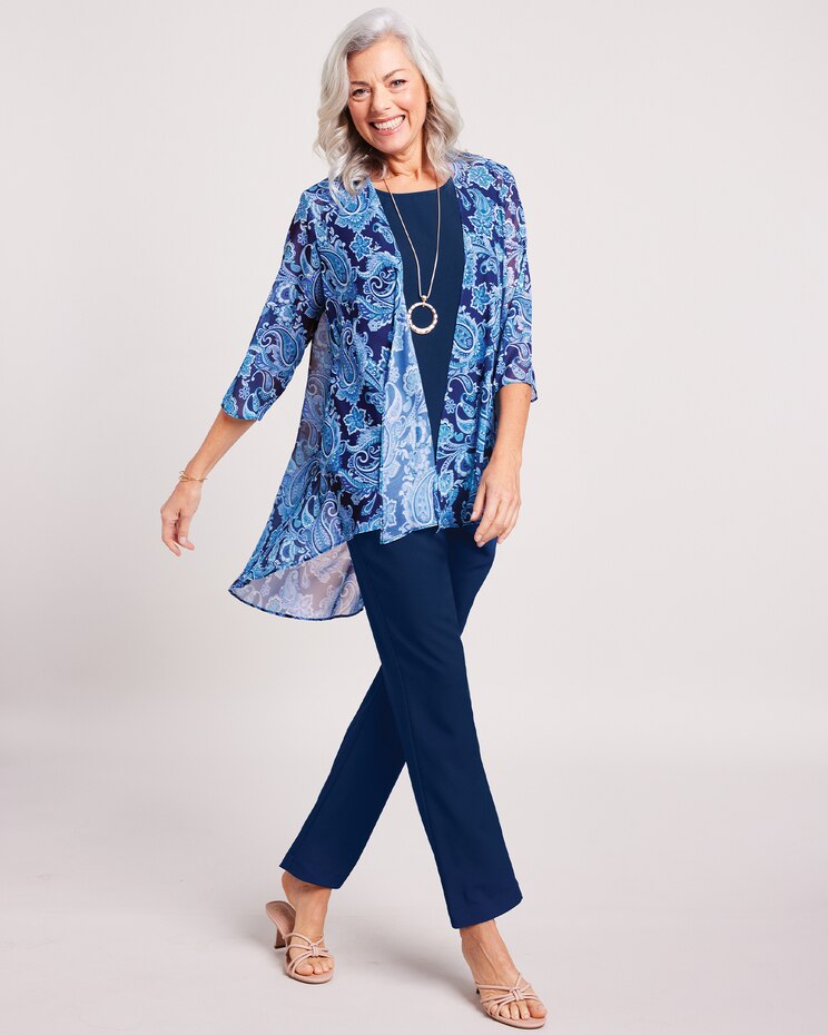 Three-Piece Duster Pants Set image number 1