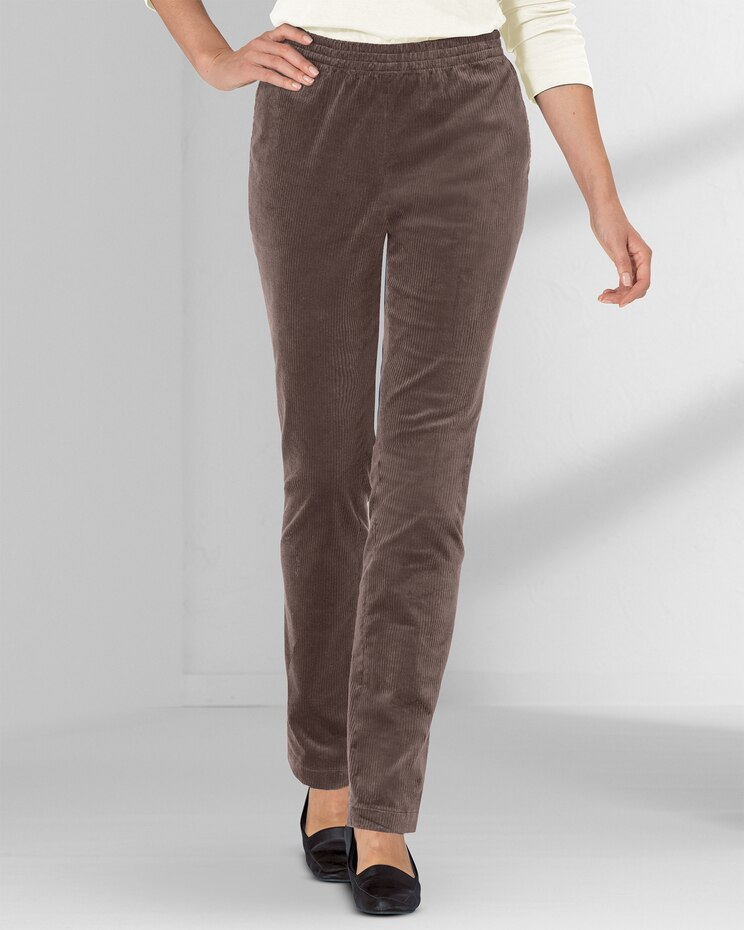 Stretch Wide-Wale Corduroy Pull-On Pants image number 1