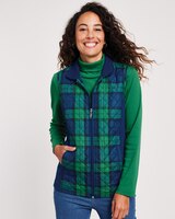 Diamond Quilted Zip-Front Vest thumbnail number 1