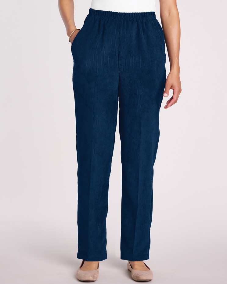 Haband Comfort Waist Corduroy Pants image number 1