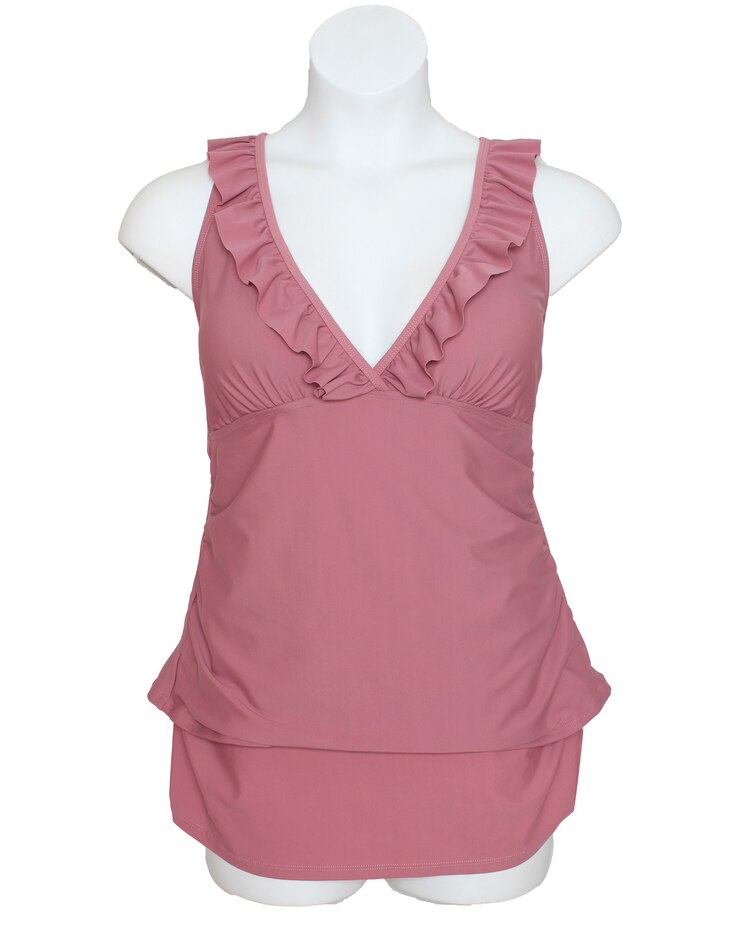 Simply Fit Plus Fashion Tankini With Skirted Bottom image number 1