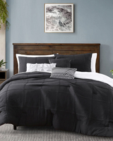 Femi 6pc Enzyme Washed Embroidered Comforter Set thumbnail number 1