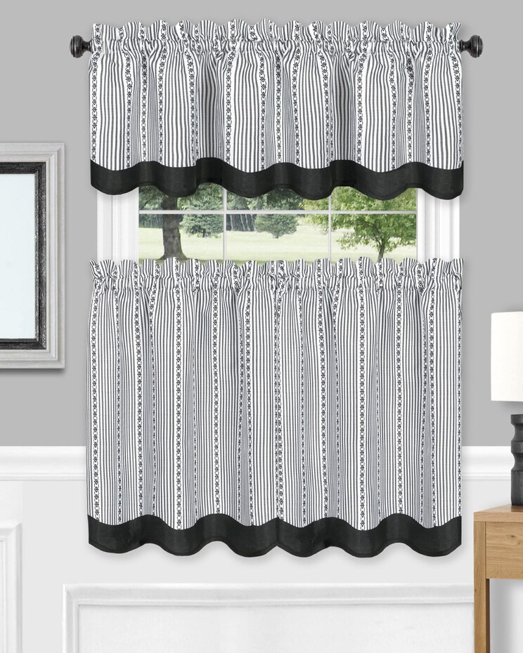 Westpoint Window Curtain Tier Pair and Valance Set image number 1