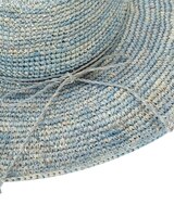 Marina - Crochet Raffia Fedora With Twisted Cording Hat thumbnail number 4