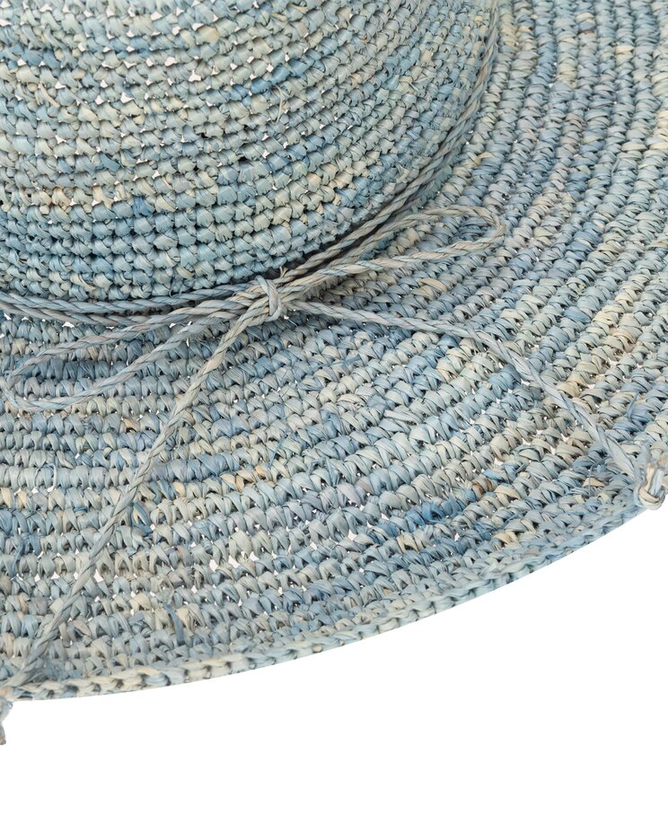 Marina - Crochet Raffia Fedora With Twisted Cording Hat image number 4