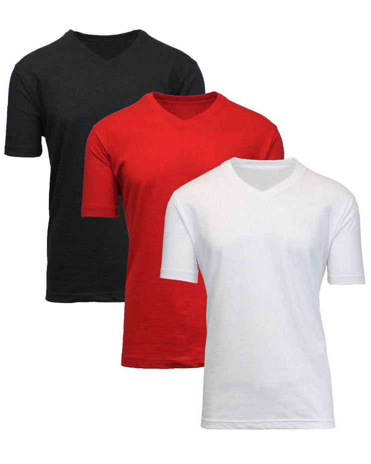 Men's Short Sleeve V-Neck Tee- 3 Pack image number 1