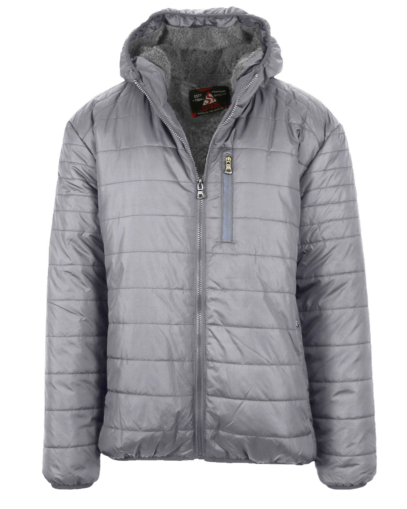 Spire By Galaxy Men s Sherpa Lined Hooded Puffer Jacket
