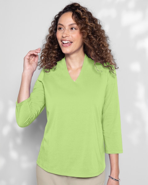 Prima™ Cotton Solid Narrow-V Tee