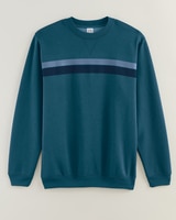 John Blair® Supreme Fleece Long-Sleeve Stripe Sweatshirt thumbnail number 1
