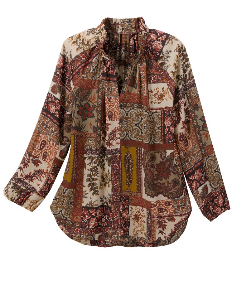 Botanical Patchwork Blouse image number 1