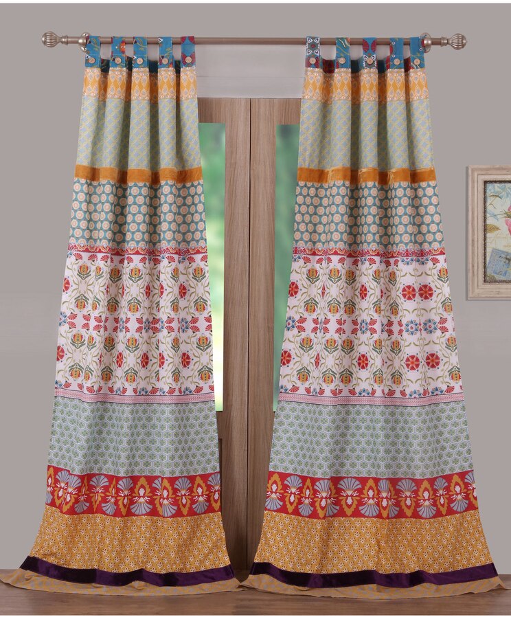 Thalia Panel Pair with Tie Backs image number 1
