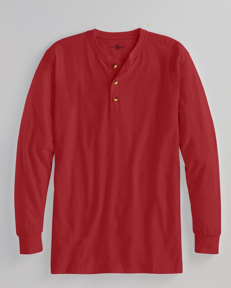 John Blair Everyday Jersey Knit Long-Sleeve Henley image number 1