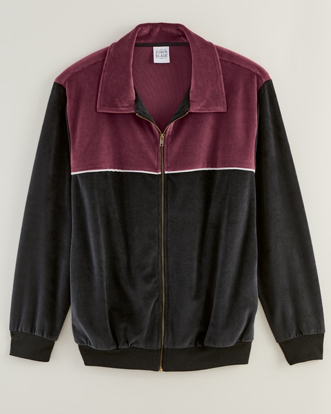 John Blair® Velour Colorblock Jacket