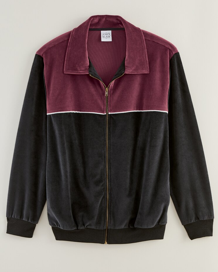 John Blair® Velour Colorblock Jacket image number 4