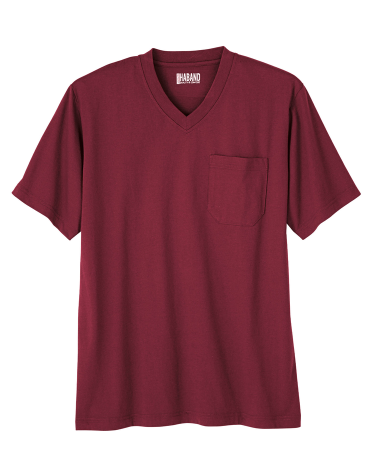 Haband Men’s V-Neck Affordabili-Tee Shirt with Pocket image number 1