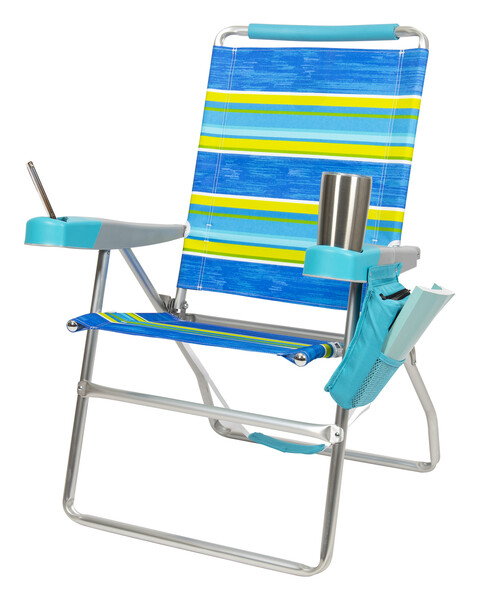 RIO Beach 4-Position 17 inch Tall Beach Chair - Stripe