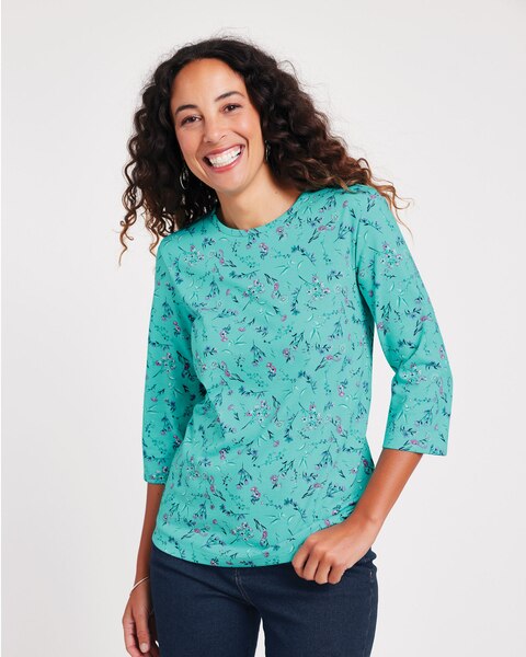 Three-Quarter Sleeve Anytime Tee