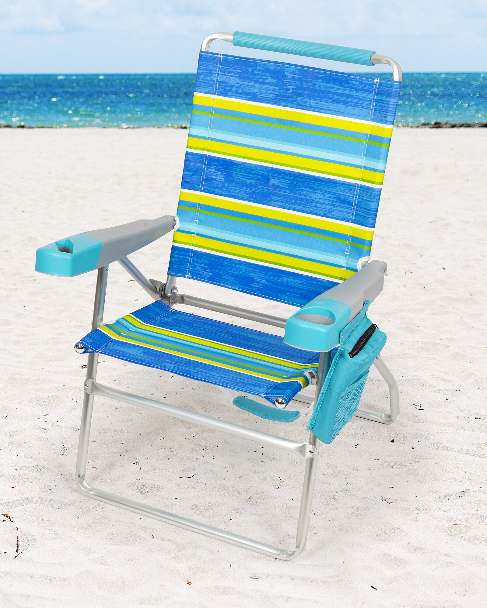 RIO Beach 4 Position 17 inch Tall Beach Chair Stripe