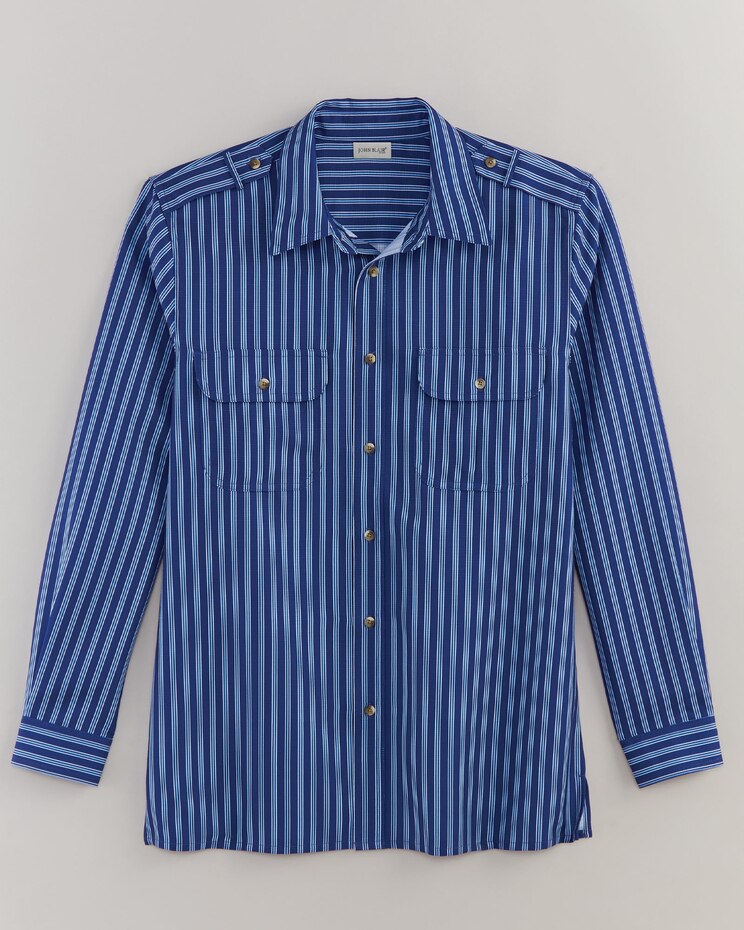 John Blair® Long-Sleeve Linen-Look Pilot Shirt image number 1