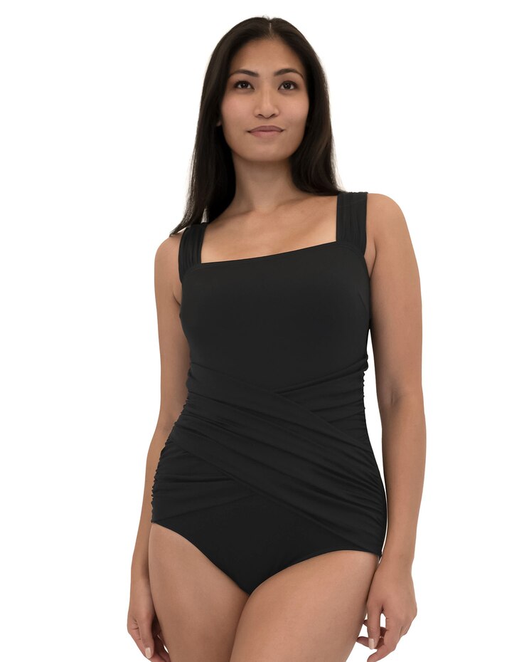 Fit 4 Ur Tummy Solid Crossed Bandeau Glamour Tank image number 1
