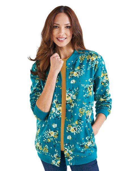 Haband Women’s Snap-It-Up TM Fleece Jacket, Print