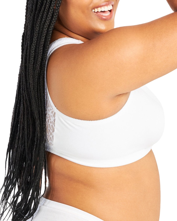 Leading Lady Indy Cotton Front-Close Lace Racerback Bra image number 3