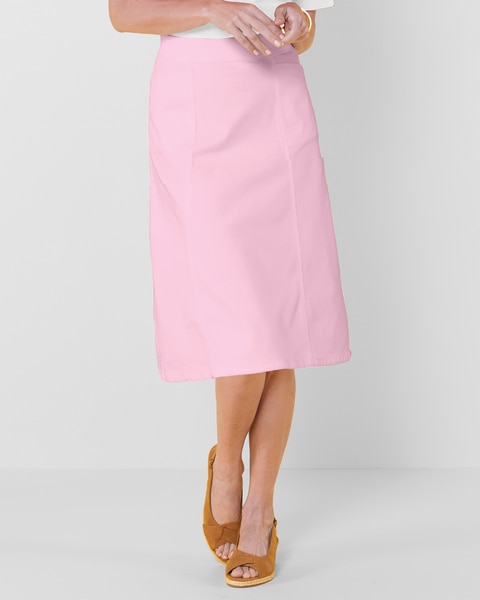 Classic Knit Denim Skirt