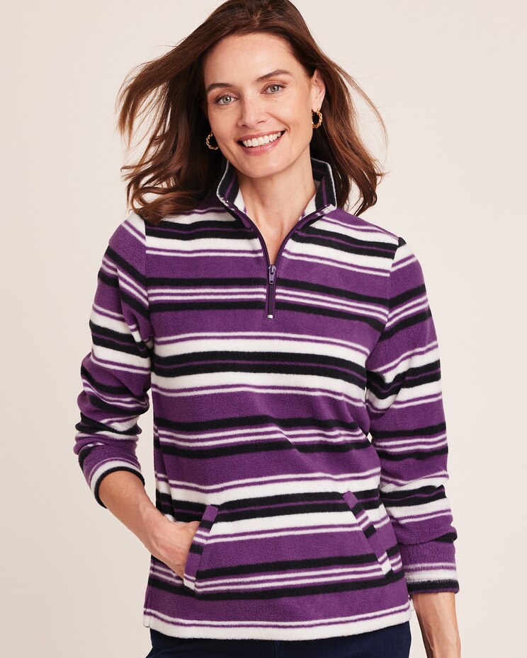 Scandia Fleece Quarter-Zip Pocket Top image number 1