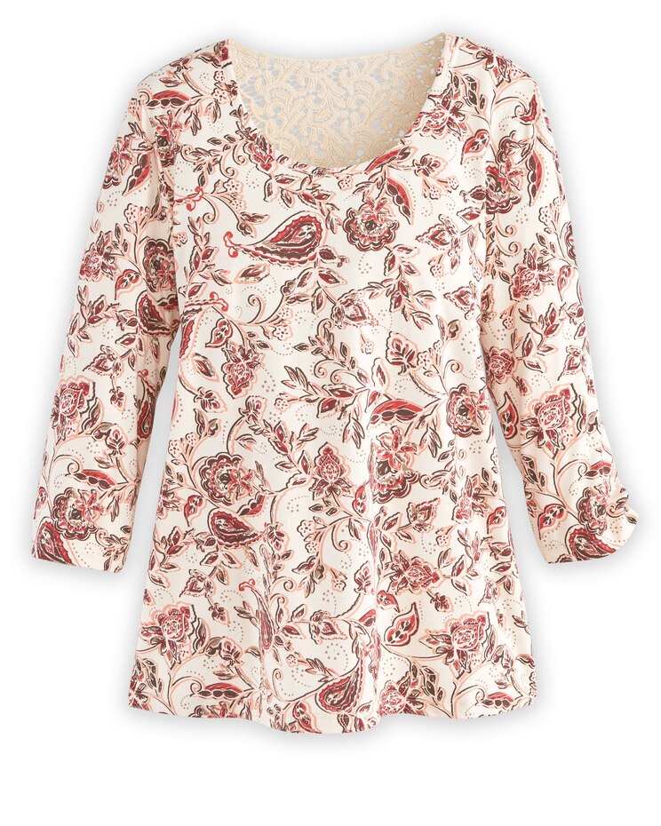 Lace-Inset Top image number 1