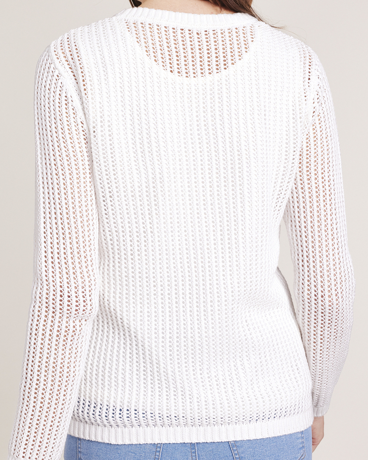 Open Stitch Long Sleeve Sweater image number 2