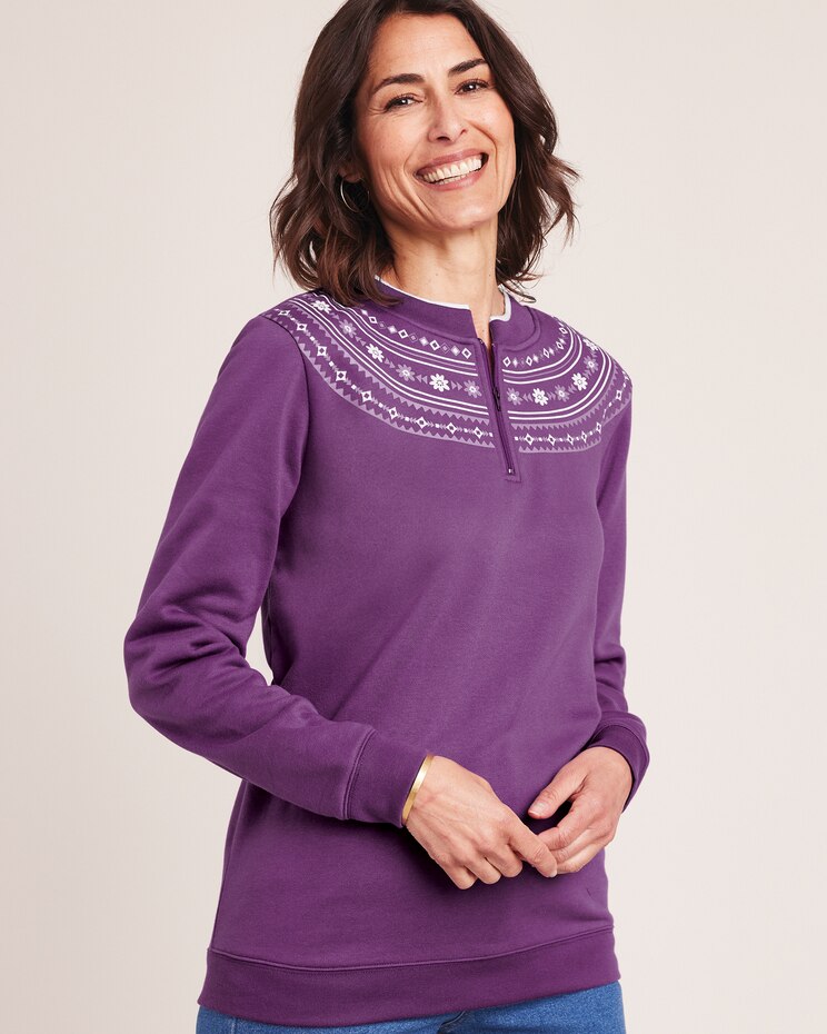 Printed Yoke Sweatshirt image number 1