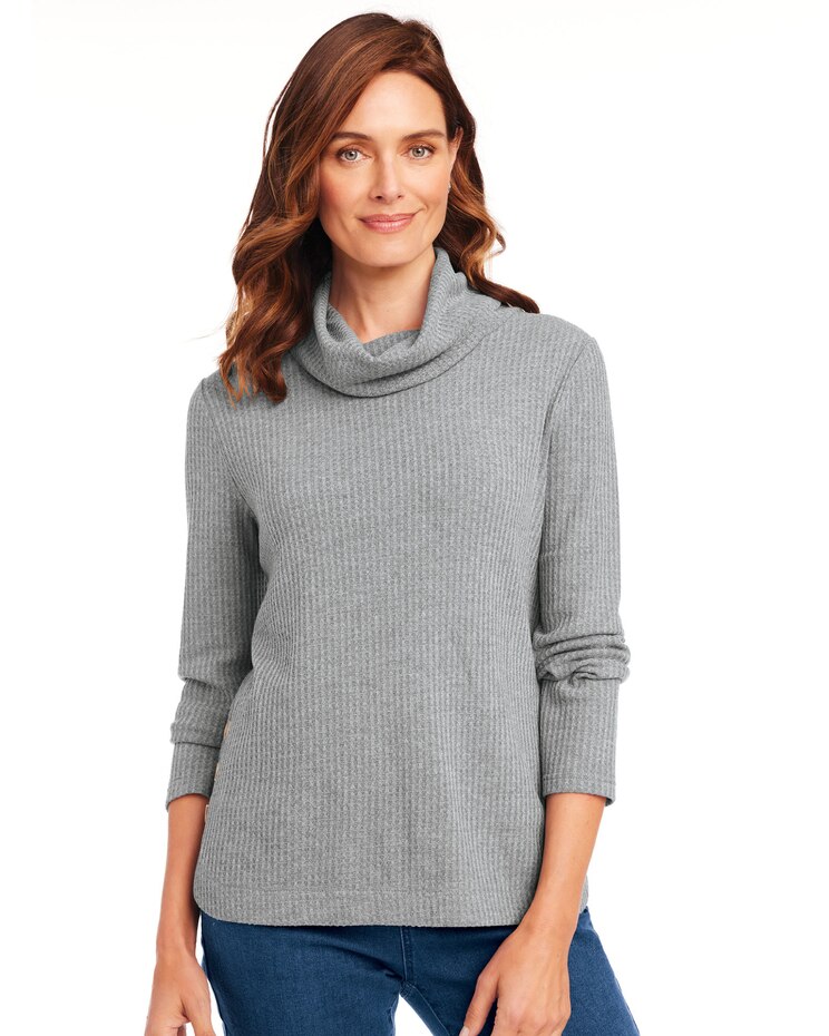 Plush Waffle Knit Top image number 1
