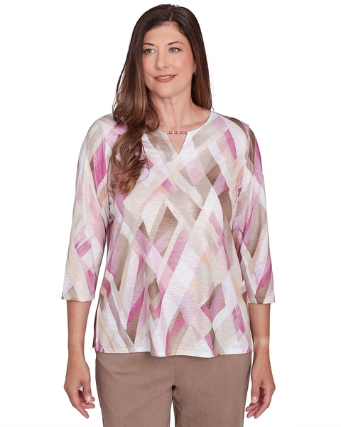 Alfred Dunner® Telluride Classic Geometric Print Tee