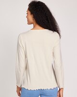 Essential Knit Ruffle Tee thumbnail number 3
