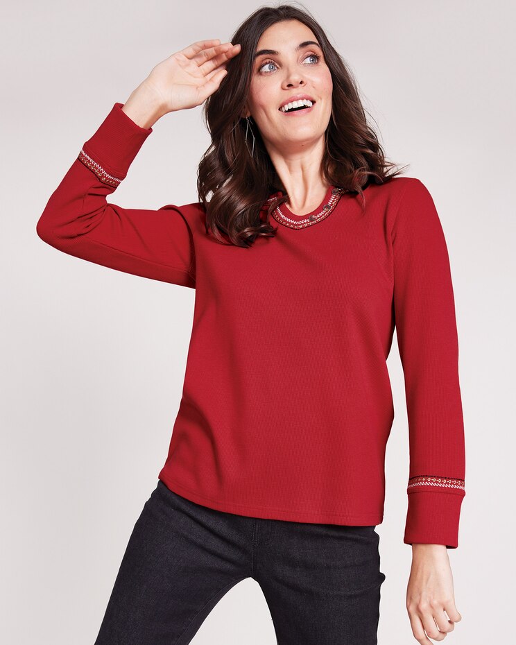 Embroidered Thermal Top image number 4
