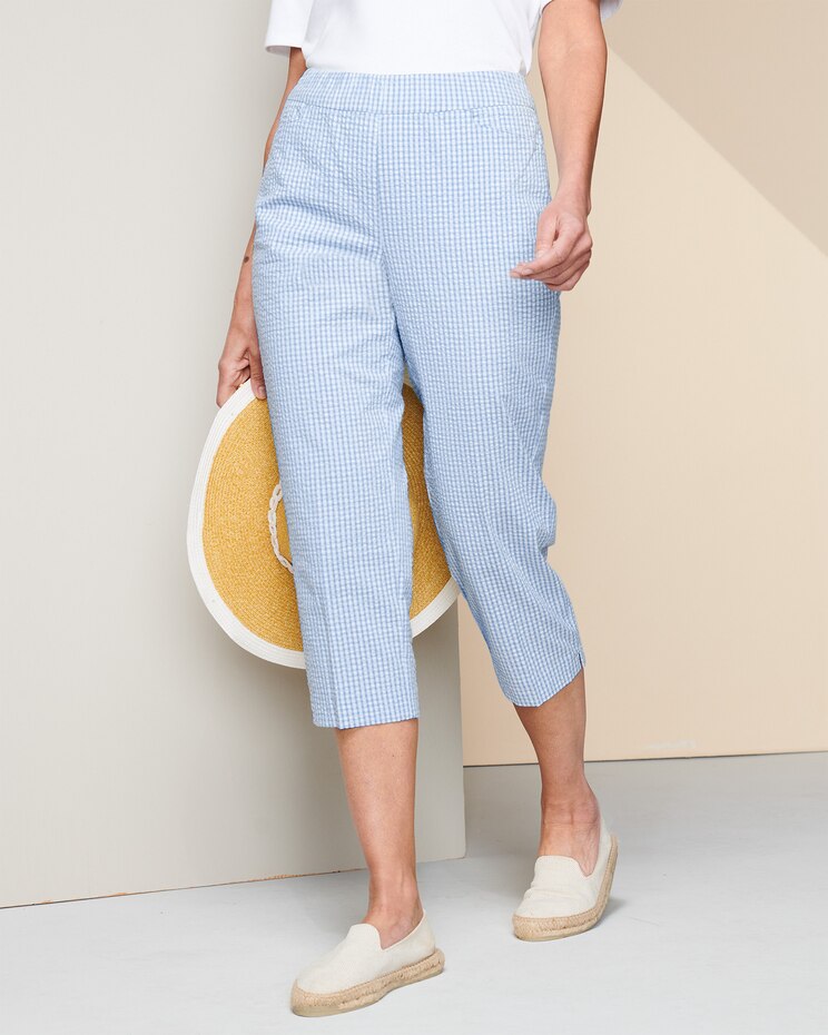 Seersucker Check Capris image number 1